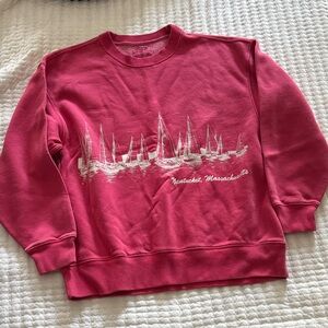 Abercrombie & Fitch Women's Nantucket Graphic Oversized Sunday Crew - M